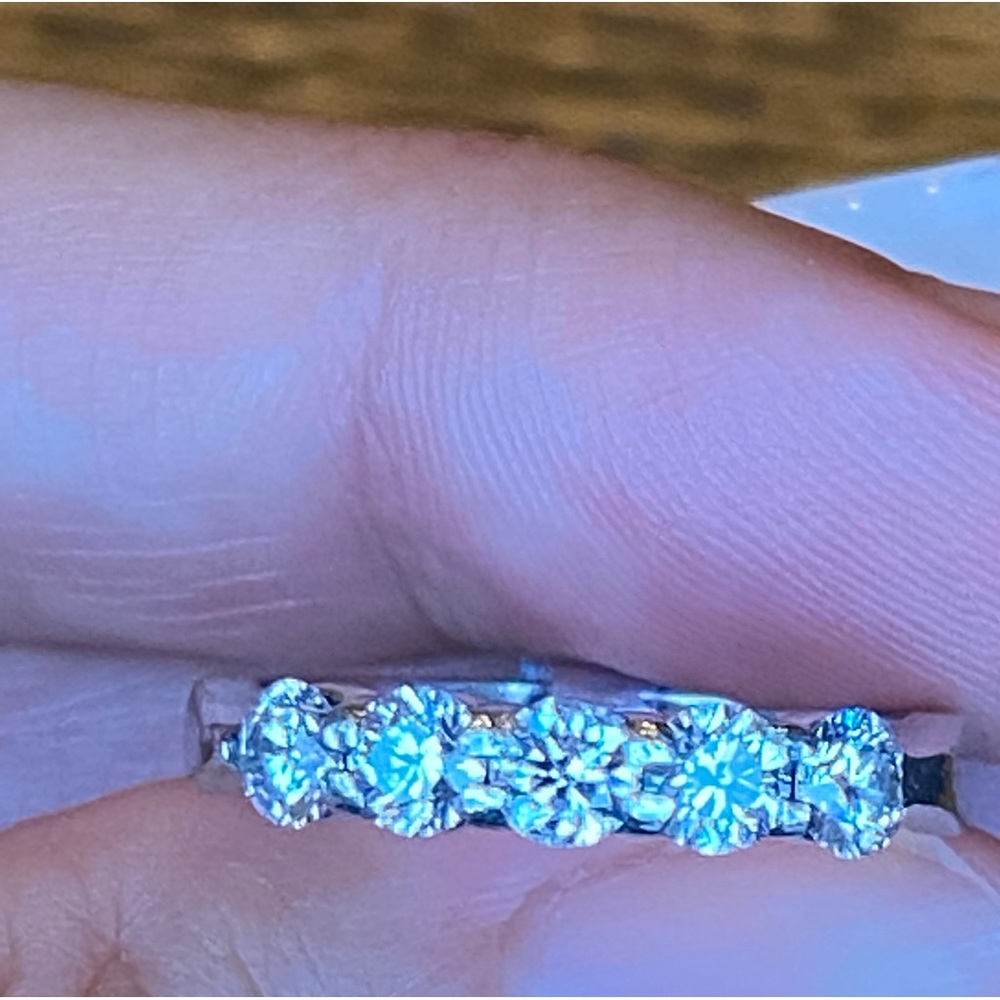 1ct Hearts on Fire Platinum 5 stone ring 7.25